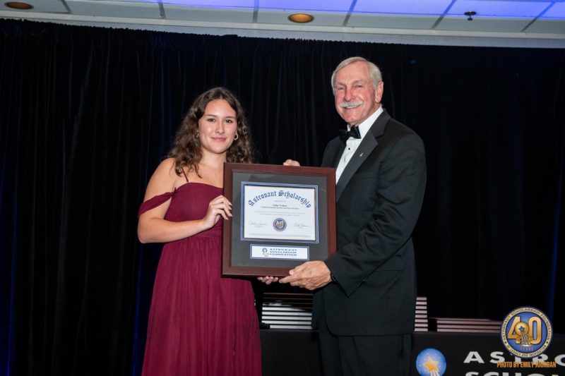 Chloe Nyhart at Astronaut Scholarship Ceremony