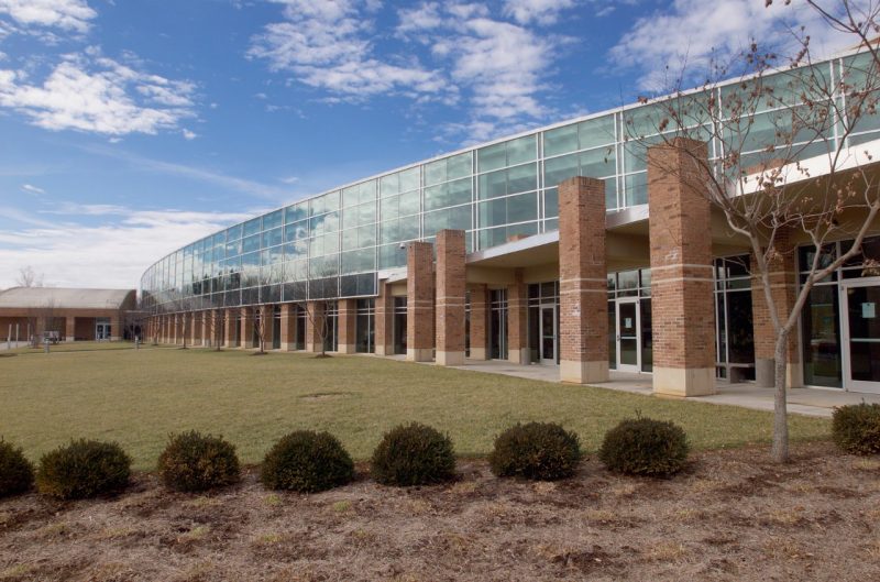 A photo of the curved exterior of the Southwest Center building in Abingdon