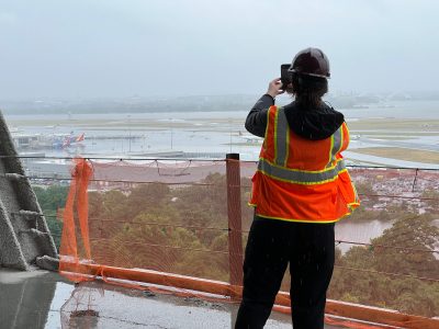 person taking photo of a view