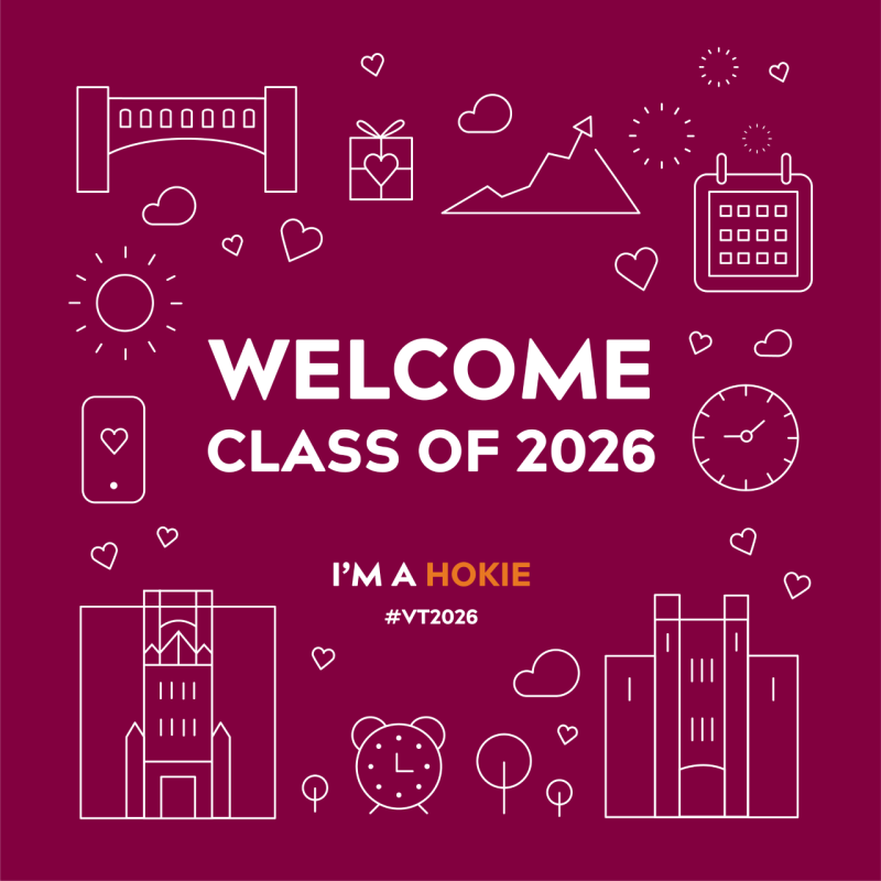 I got in. Sticker. White text multi-outlined in maroon and orange