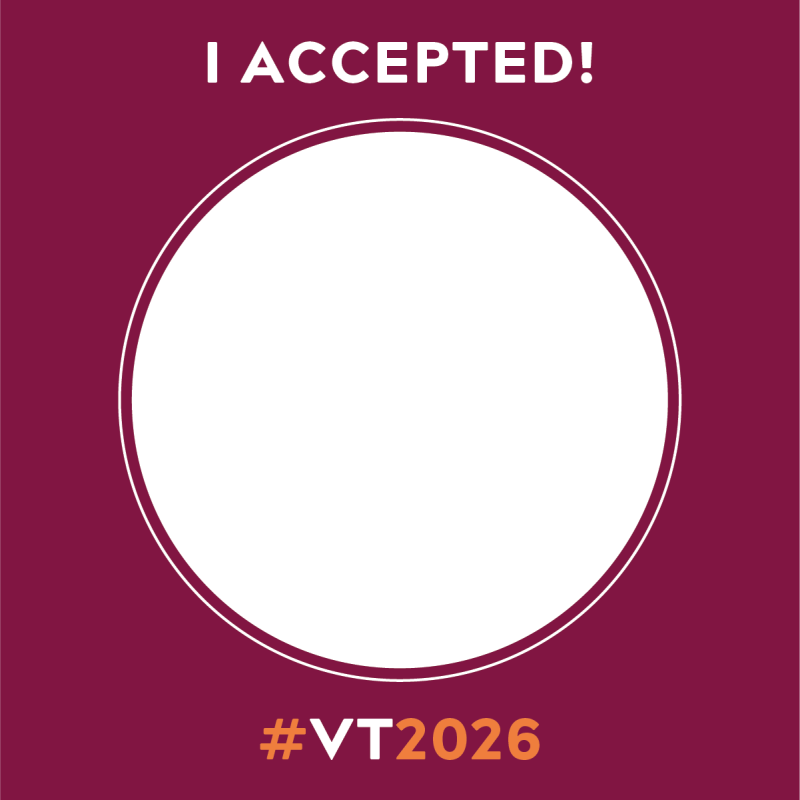 I got in. Sticker. White text multi-outlined in maroon and orange