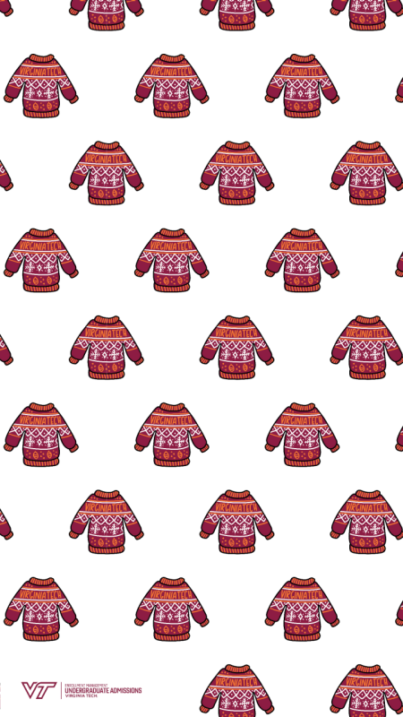 I'm a hokie. VT25. Phone Wallpaper. White text multi-outlined in rainbow colors on pink background