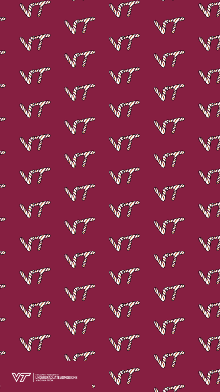 I'm a hokie. VT25. Phone Wallpaper. White text multi-outlined in rainbow colors on pink background