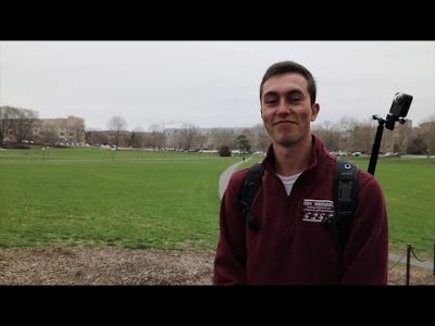Thumbnail image taken from the Drill Field 360 virtual campus tour video.