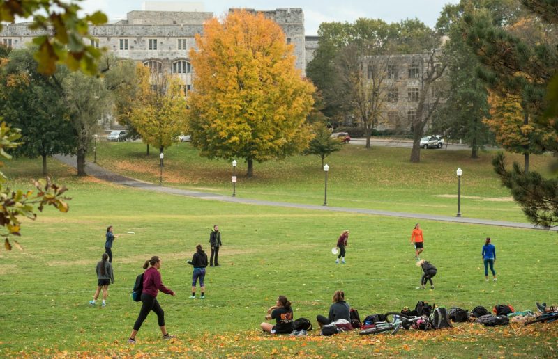 Fall scenic shot of the Drillfield