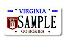 Virginia Tech license plate